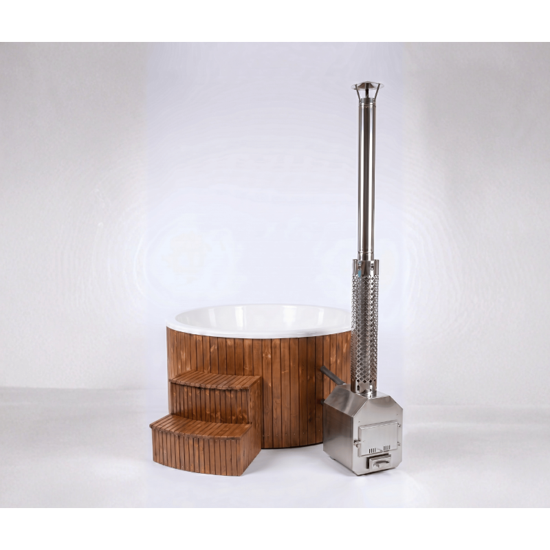 Acryl Hot Tub mit Außenofen – Sauna Zeder