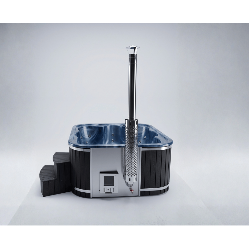 Acryl Hot Tub LOUNGE mit integriertem Holzofen – Sauna Zeder