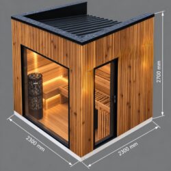 Cube Sauna 2,30 × 2,30 m