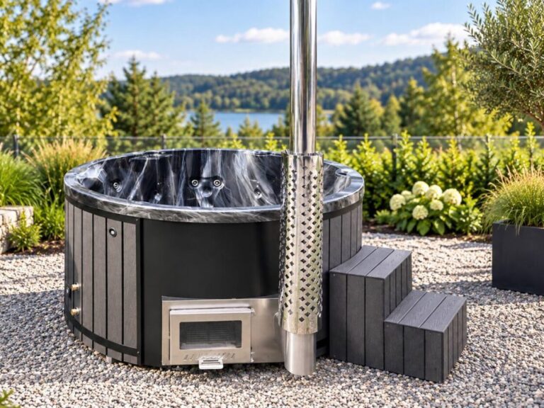 Horizon Acryl Hot Tub Ø 200 cm mit Holzofen – Sauna Zeder, Siegen NRW