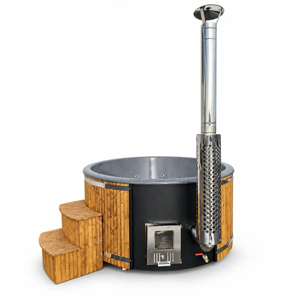 GFK Hot Tub Ø 200 cm ohne Thermoabdeckung – Sauna Zeder Herbstangebot