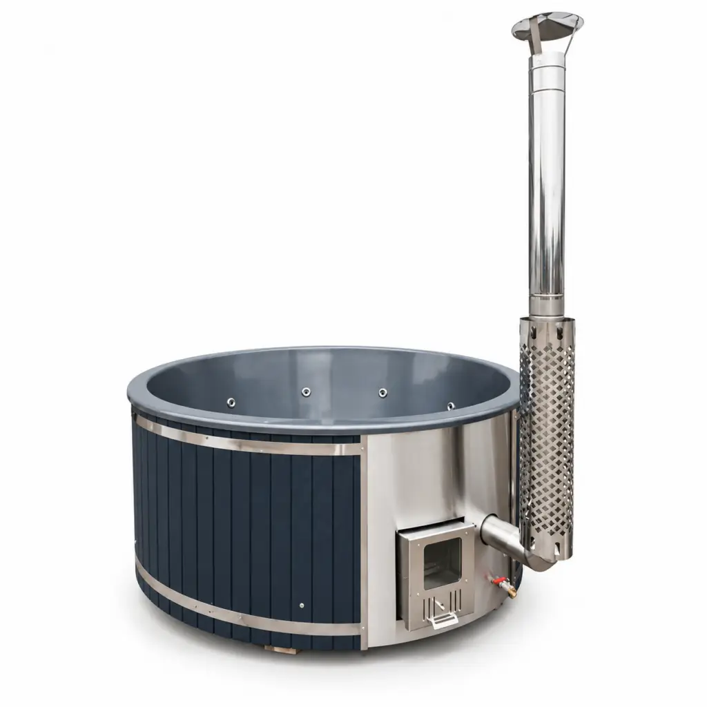 GFK Hot Tub Ø 200 cm – Ausstattungsansicht und Herbstangebot von Sauna Zeder