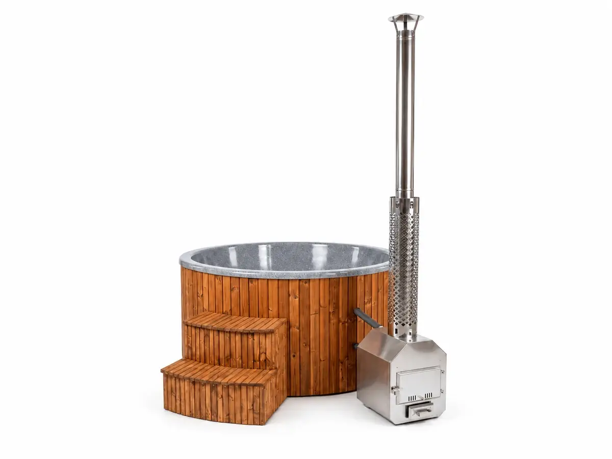 GFK Hot Tub mit Außenofen