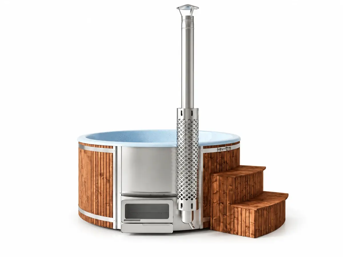 GFK Hot Tub mit Horizon-Holzofen